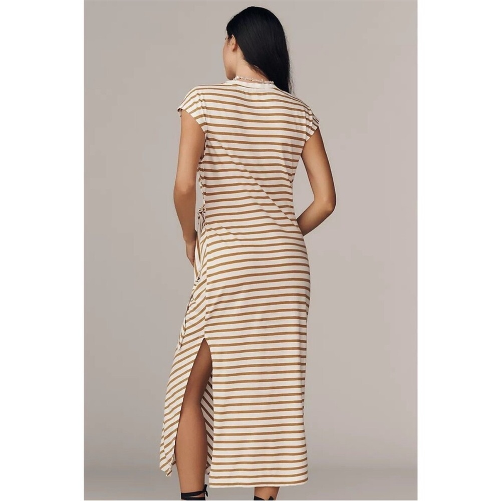 Anthropologie Daily Practice Tiebreaker Muscle-Sleeve Midi Dress XL - Picture 2 of 13